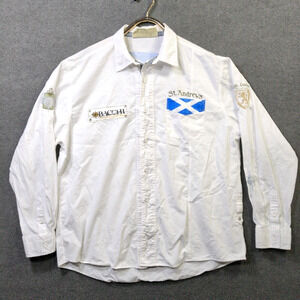 Bacchi Button Shirt Mens XXL St Andrews Fairway to Heaven Golf Links Scotland